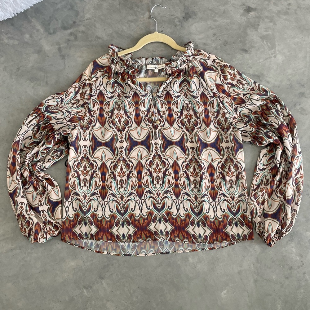 Nightcap Clothing ~ printed blouse S